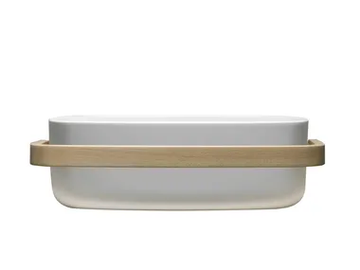 BOUNCE HUG CRISTALPLANT - Cristalplant® washbasin with towel rail by EVER Life Design - view 2